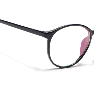 Eyejack Canment Black Round Eyeglasses for Women (CM2439FCL1782-C1)