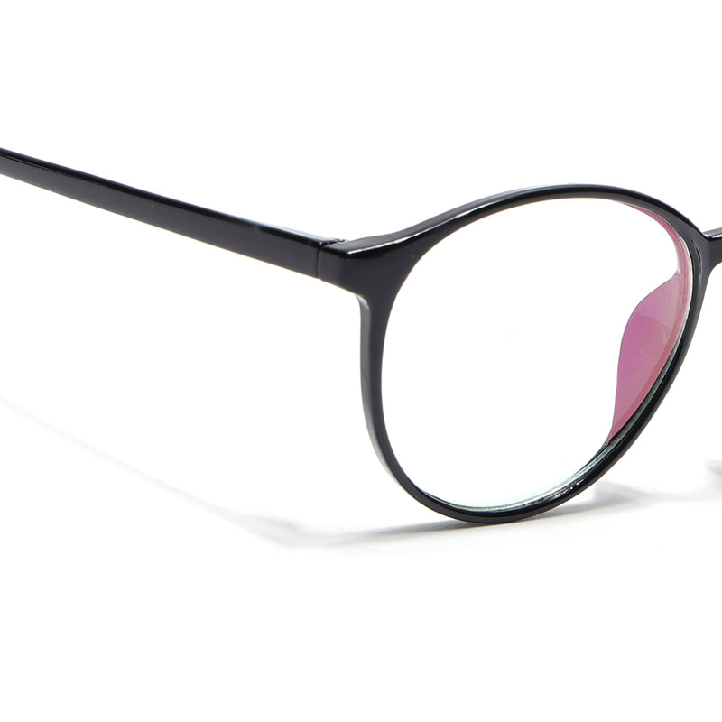 Eyejack Canment Black Round Eyeglasses for Women (CM2439FCL1782-C1)