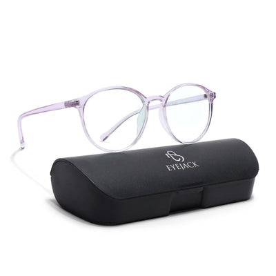 Eyejack Canment Light Purple Round Eyeglasses for Women (CM2439FCL1787-C6)