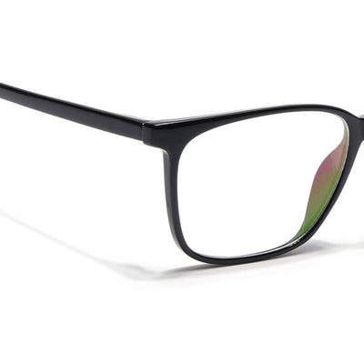 Eyejack Canment Shine Black Square Eyeglasses for Men & Women (CM2475FCL1790-C1)
