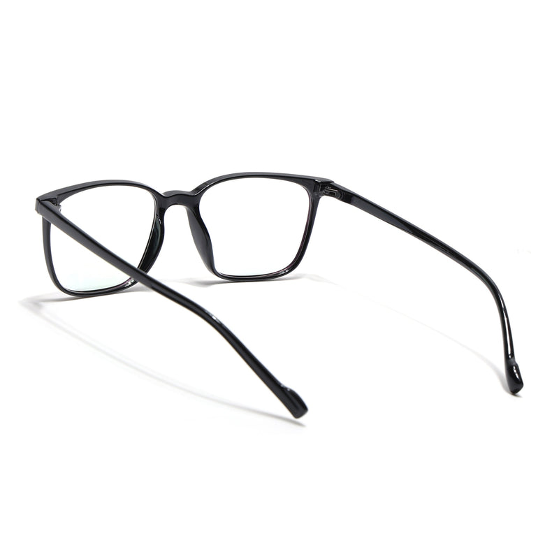 Eyejack Canment Shine Black Square Eyeglasses for Men & Women (CM2475FCL1790-C1)