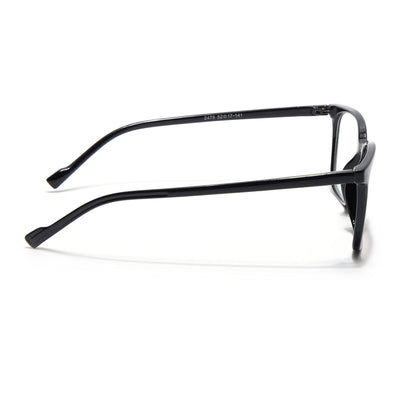 Eyejack Canment Shine Black Square Eyeglasses for Men & Women (CM2475FCL1790-C1)