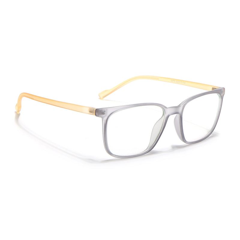 Eyejack Canment Grey Square Eyeglasses for Men & Women (CM2475FCL1793-C4)