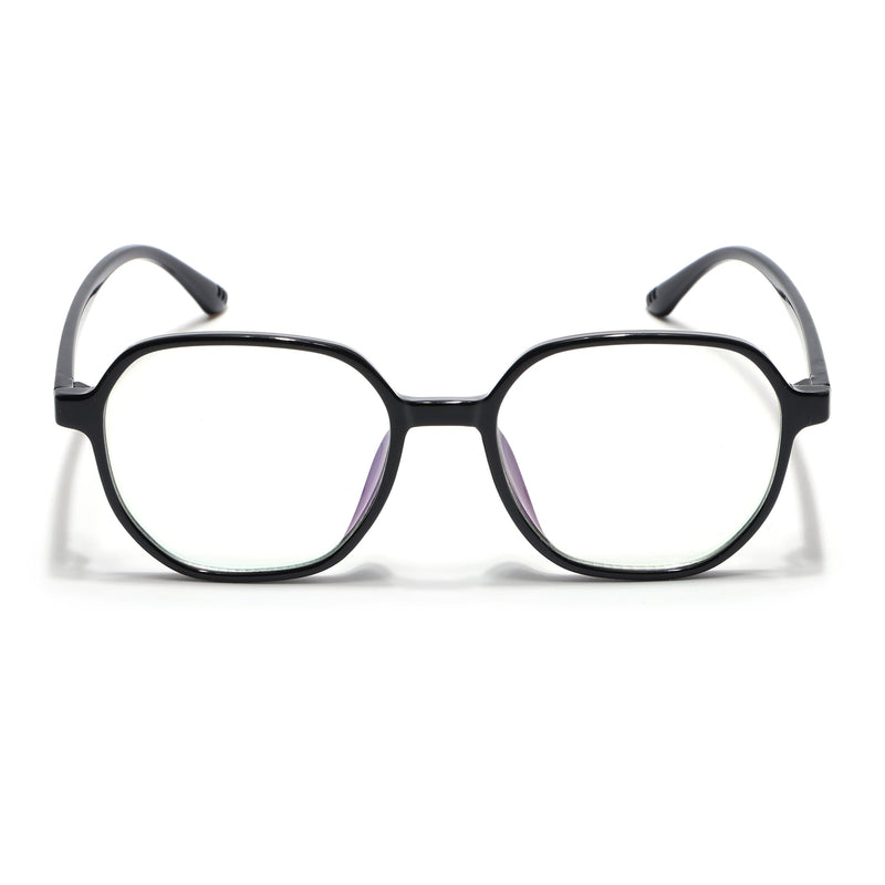 Eyejack Canment Shine Black Round Eyeglasses for Men & Women (CM2503FCL1800-C1)