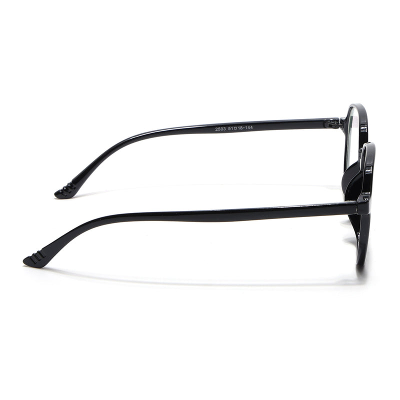 Eyejack Canment Shine Black Round Eyeglasses for Men & Women (CM2503FCL1800-C1)