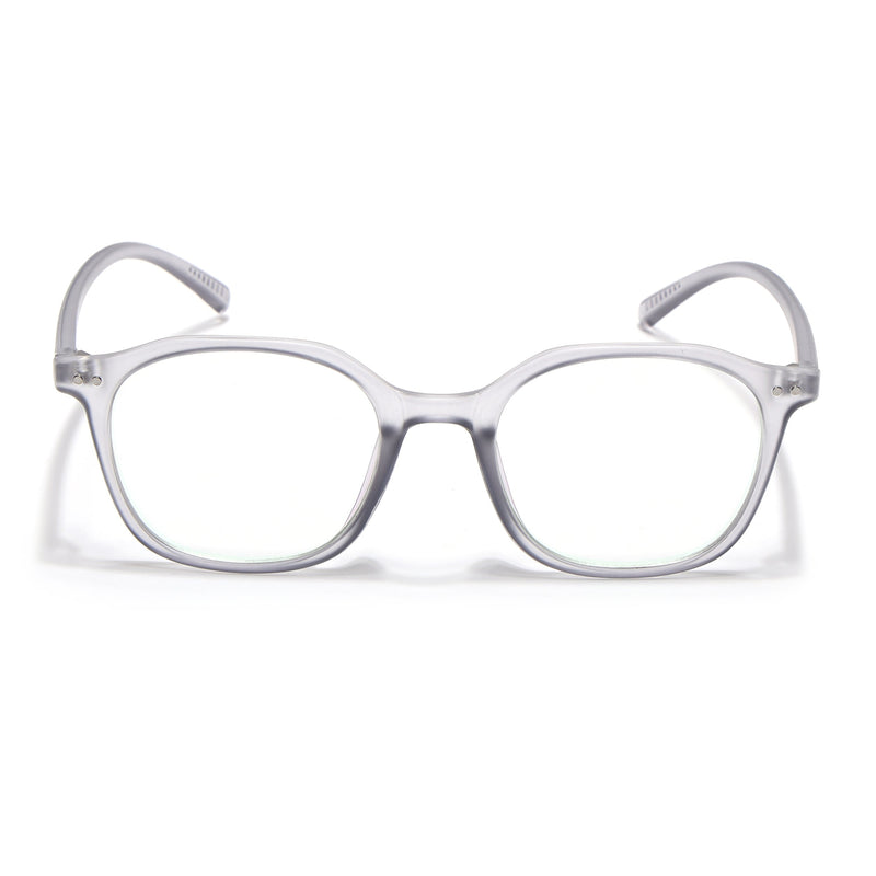 Eyejack Canment Grey Square Eyeglasses for Men & Women (CM2506FCL1812-C3)