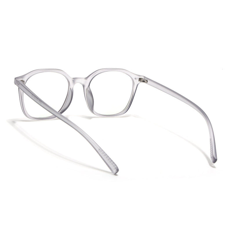 Eyejack Canment Grey Square Eyeglasses for Men & Women (CM2506FCL1812-C3)
