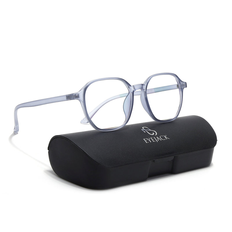 Eyejack Canment Blue Square Eyeglasses for Men & Women (CM2511FCL1826-C7)