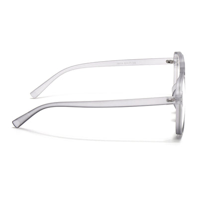 Eyejack Canment Grey Wayfarer Eyeglasses for Men & Women (CM28014FCL1890-C3)