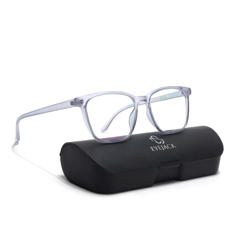 Eyejack Canment Blue Wayfarer Eyeglasses for Men & Women (CM28030FCL1932-C7)