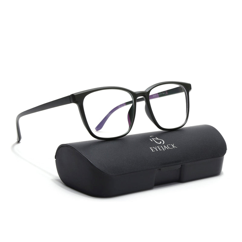 Eyejack Canment Olive Wayfarer Eyeglasses for Men & Women (CM28030FCL1933-C8)