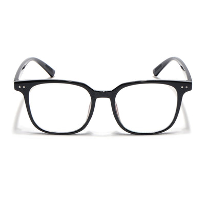 Eyejack Canment Shine Black Square Eyeglasses for Men & Women (CM28060FCL1936-C1)