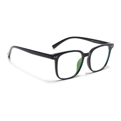 Eyejack Canment Shine Black Square Eyeglasses for Men & Women (CM28060FCL1936-C1)