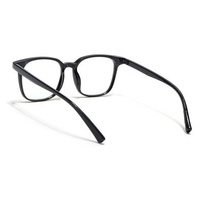 Eyejack Canment Shine Black Square Eyeglasses for Men & Women (CM28060FCL1936-C1)
