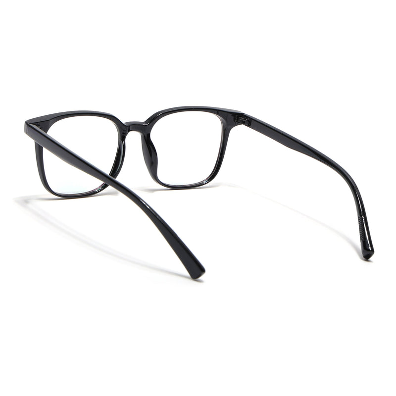 Eyejack Canment Shine Black Square Eyeglasses for Men & Women (CM28060FCL1936-C1)