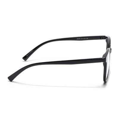 Eyejack Canment Shine Black Square Eyeglasses for Men & Women (CM28060FCL1936-C1)