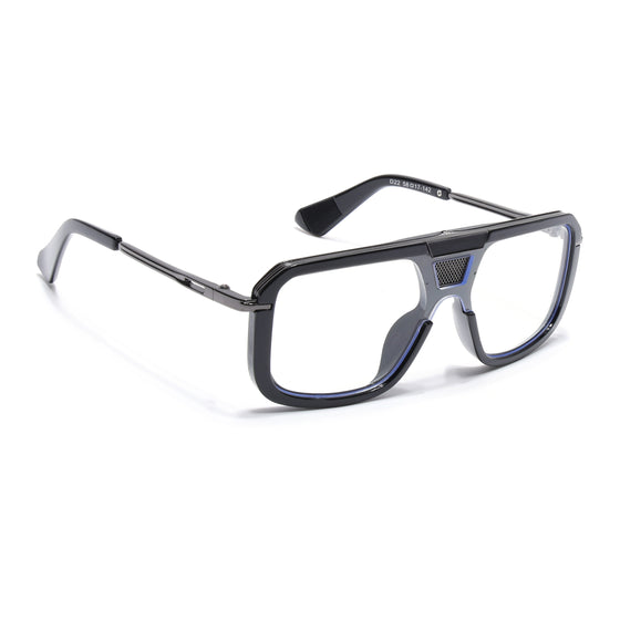Voyage Ranger I Black & Grey Wayfarer Eyeglasses for Men & Women (D22MG5257-C1)
