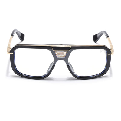 Voyage Ranger I Black & Golden Wayfarer Eyeglasses for Men & Women (D22MG5258-C2)