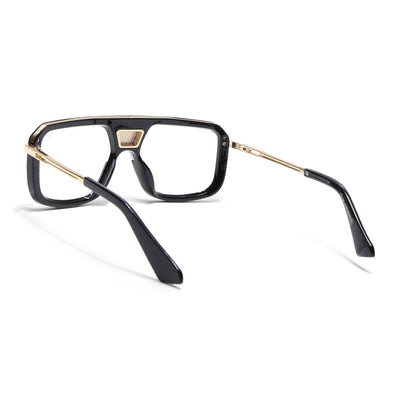 Voyage Ranger I Black & Golden Wayfarer Eyeglasses for Men & Women (D22MG5258-C2)