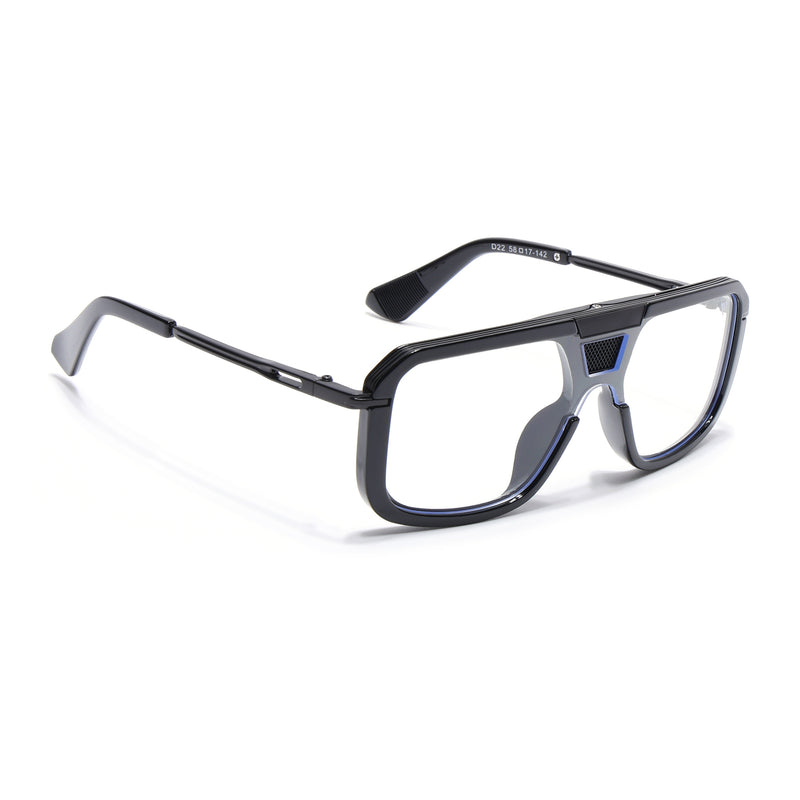 Voyage Ranger I Black Wayfarer Eyeglasses for Men & Women (D22MG5259-C3)