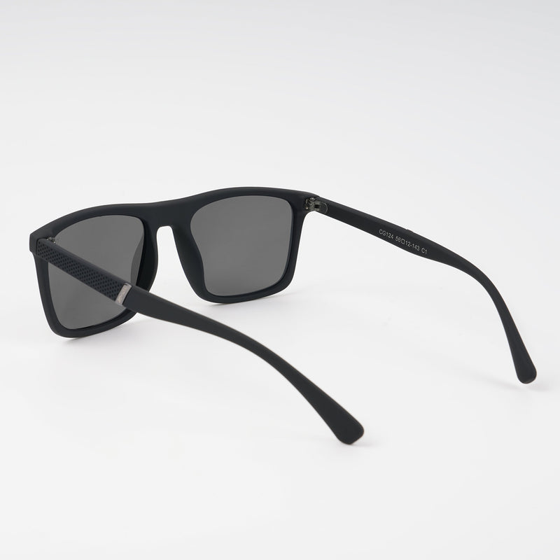 Voyage Wayfarer Polarized Sunglasses for Men & Women (Black Lens | Matt Black Frame - PMG5256)