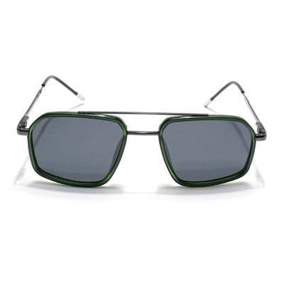 Eyejack Aura Green & Grey Wayfarer Polarized Sunglasses for Men & Women (2505PCL1504)