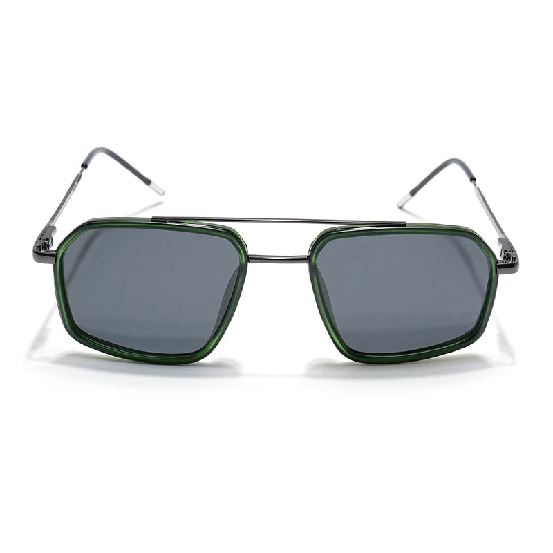 Eyejack Aura Green & Grey Wayfarer Polarized Sunglasses for Men & Women (2505PCL1504)