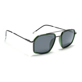 Eyejack Aura Green & Grey Wayfarer Polarized Sunglasses for Men & Women (2505PCL1504)