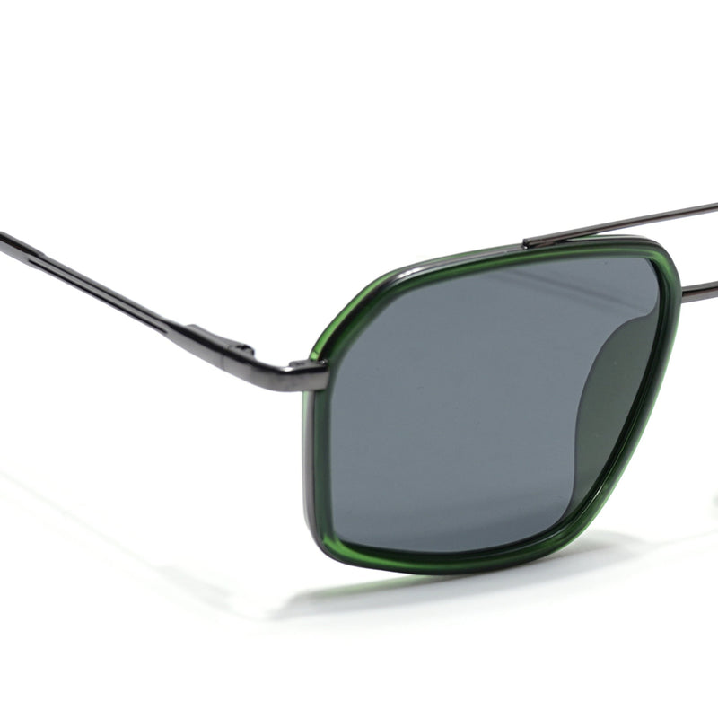 Eyejack Aura Green & Grey Wayfarer Polarized Sunglasses for Men & Women (2505PCL1504)