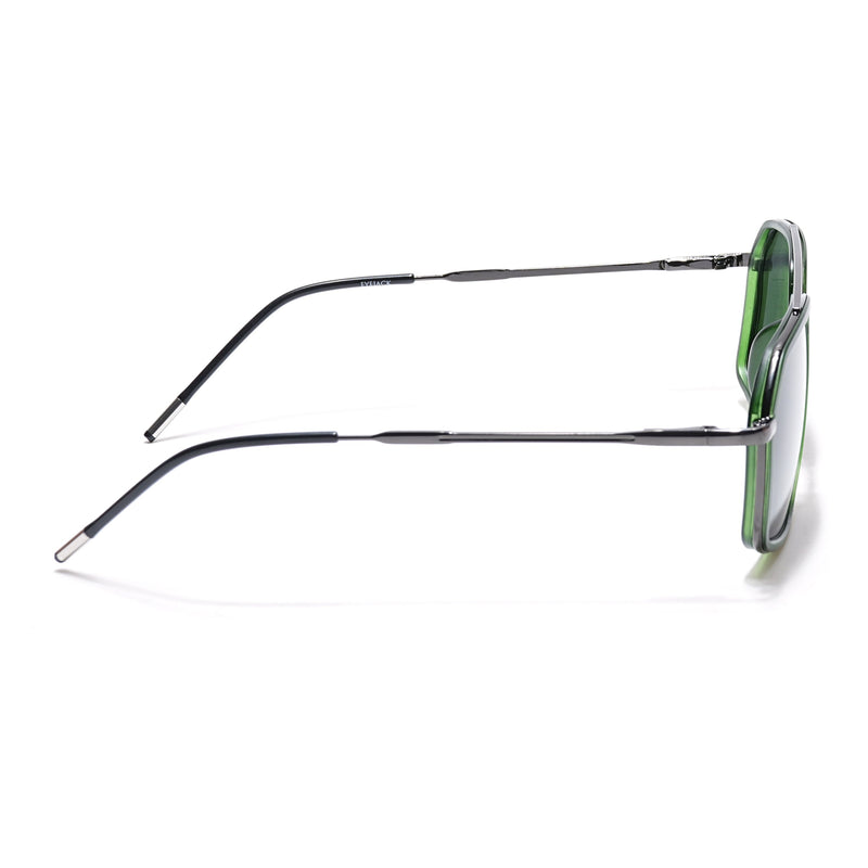 Eyejack Aura Green & Grey Wayfarer Polarized Sunglasses for Men & Women (2505PCL1504)