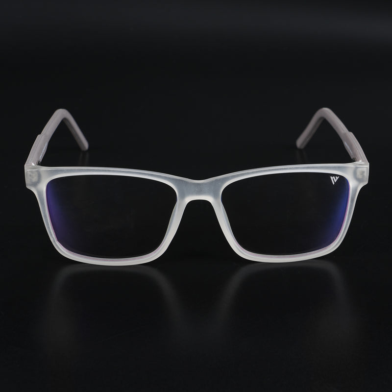 Voyage Rush Matt Transparent Square Eyeglasses for Men & Women (VG9004MG5428-C2)