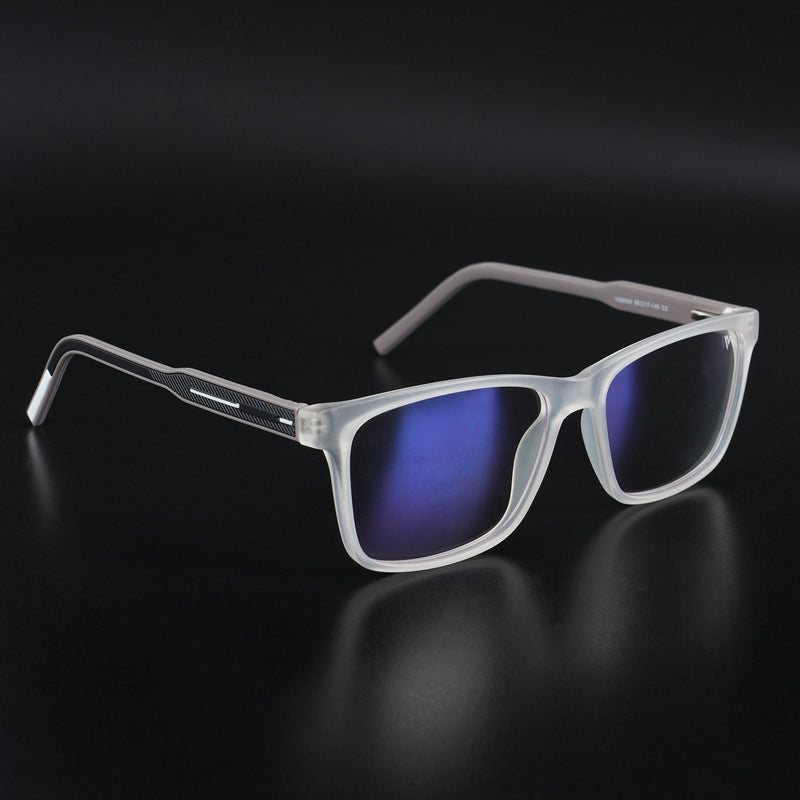 Voyage Rush Matt Transparent Square Eyeglasses for Men & Women (VG9004MG5428-C2)