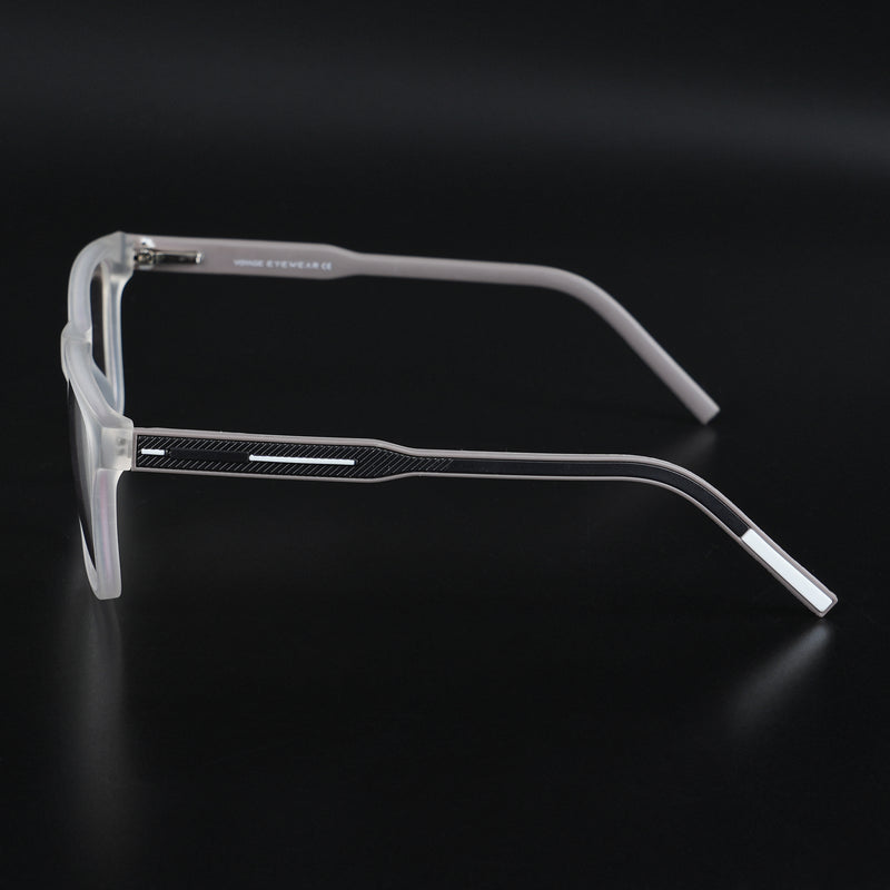 Voyage Rush Matt Transparent Square Eyeglasses for Men & Women (VG9004MG5428-C2)