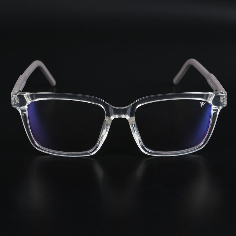 Voyage Rush Transparent Square Eyeglasses for Men & Women (VG9001MG5414-C6)