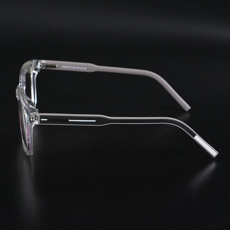 Voyage Rush Transparent Square Eyeglasses for Men & Women (VG9001MG5414-C6)