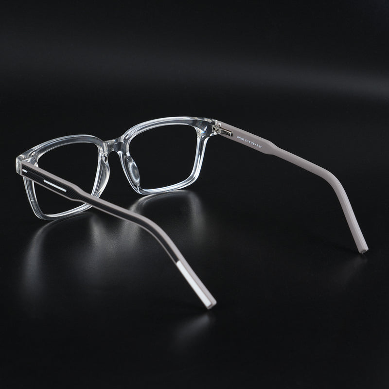 Voyage Rush Transparent Square Eyeglasses for Men & Women (VG9001MG5414-C6)