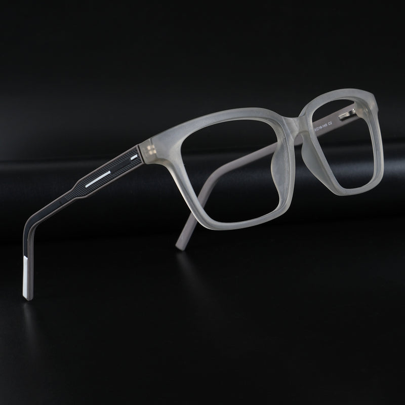 Voyage Rush Matt Transparent Square Eyeglasses for Men & Women (VG9001MG5410-C2)