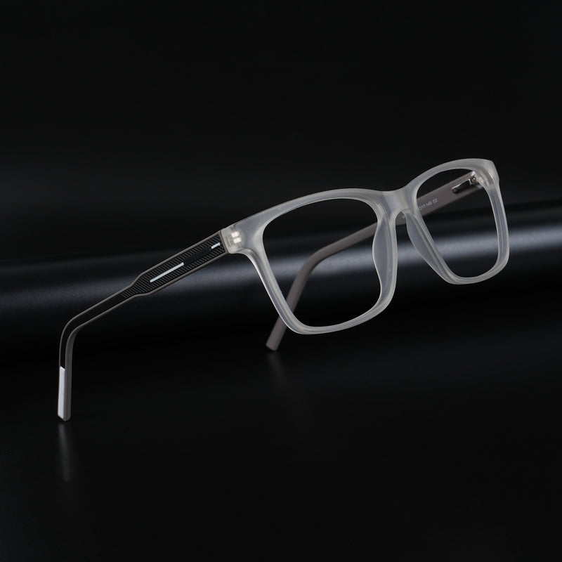 Voyage Rush Matt Transparent Square Eyeglasses for Men & Women (VG9004MG5428-C2)