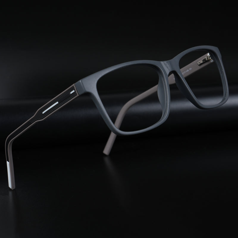 Voyage Rush Grey Square Eyeglasses for Men & Women (VG9004MG5430-C4)