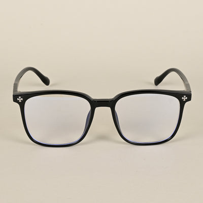 Voyage Air Black Square Eyeglasses for Men & Women (TR85230MG4695-C1)