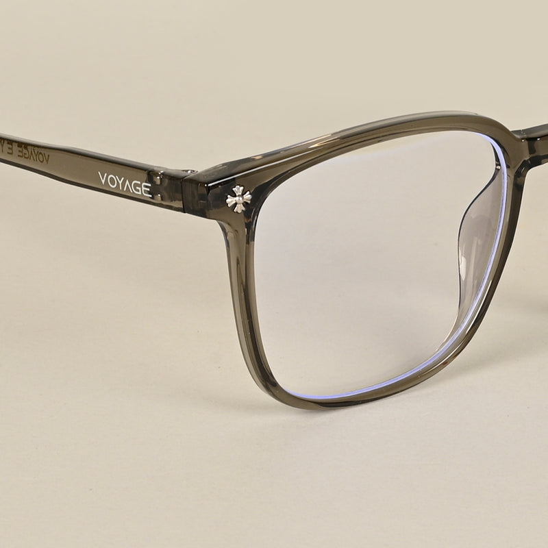 Voyage Air Transparent Olive Square Eyeglasses for Men & Women (TR85230MG4699-C6)