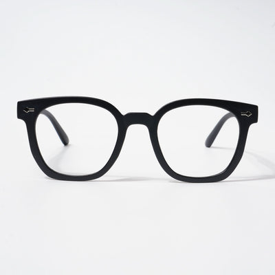 EyeJack Bell Bottom Matt Black Square Eyeglasses for Men & Women (62204CL386-C1)