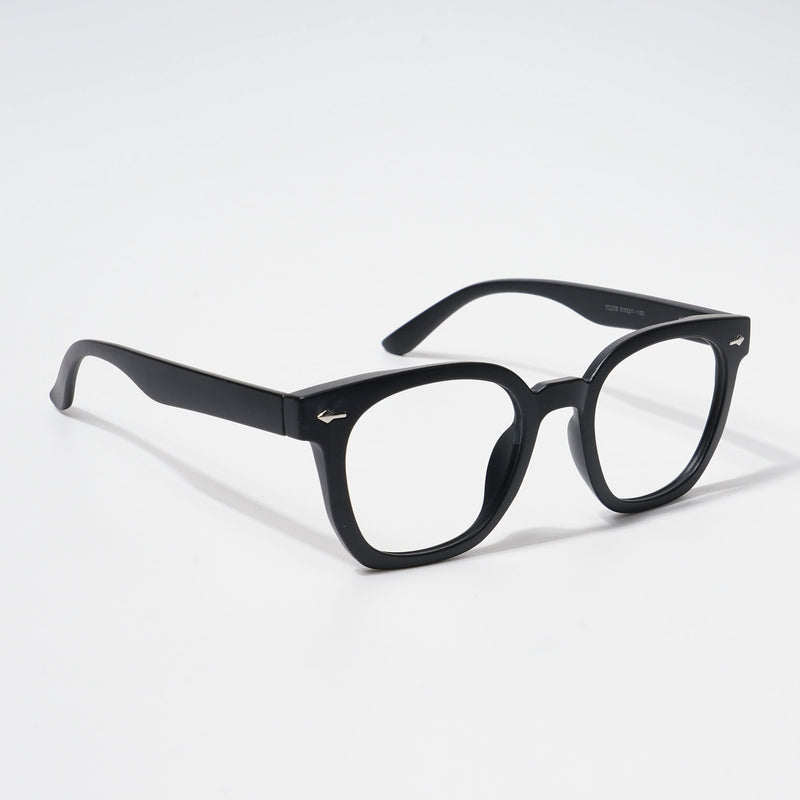 EyeJack Bell Bottom Matt Black Square Eyeglasses for Men & Women (62204CL386-C1)