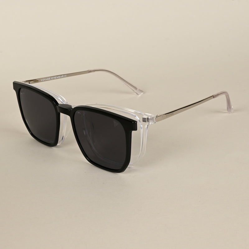 Voyage Transparent Wayfarer TR Clip-On Polarized Sunglasses for Men & Women (2181PMG4658-C2)