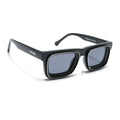 Smuggler | Matte Black & Silver Unisex Sunglasses | Black Lens - MG6421