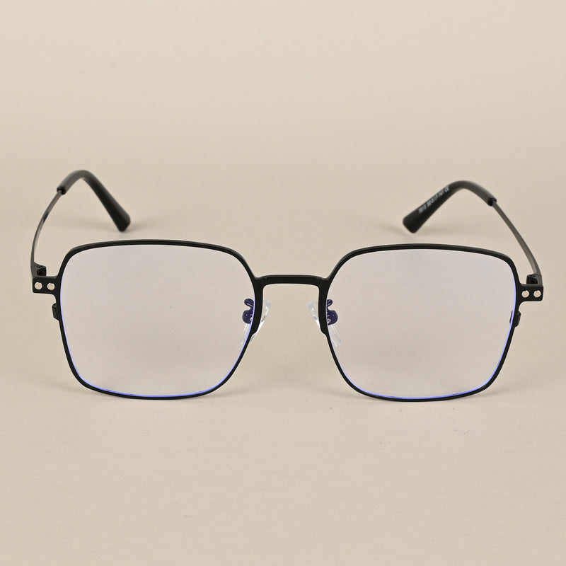 Voyage Black Square Metal Clip-On Polarized Sunglasses for Men & Women (7013PMG4655-C1)