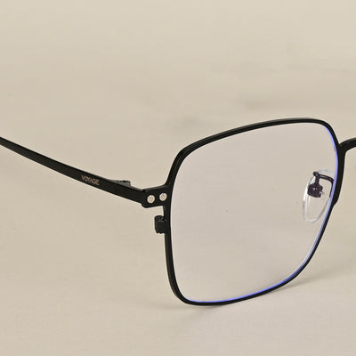 Voyage Black Square Metal Clip-On Polarized Sunglasses for Men & Women (7013PMG4655-C1)