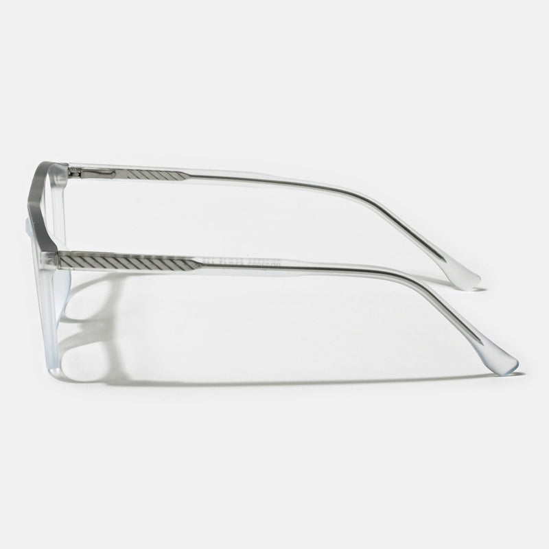 Eyejack Swift Transparent Blue & Black Oval Eyeglasses for Men & Women (MB23002CL142-C7)