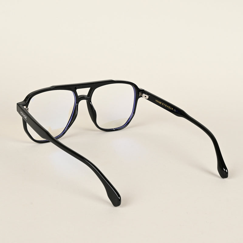 Voyage Maverick Shine Black Wayfarer Eyeglasses for Men & Women (TR85207MG4713-C1)