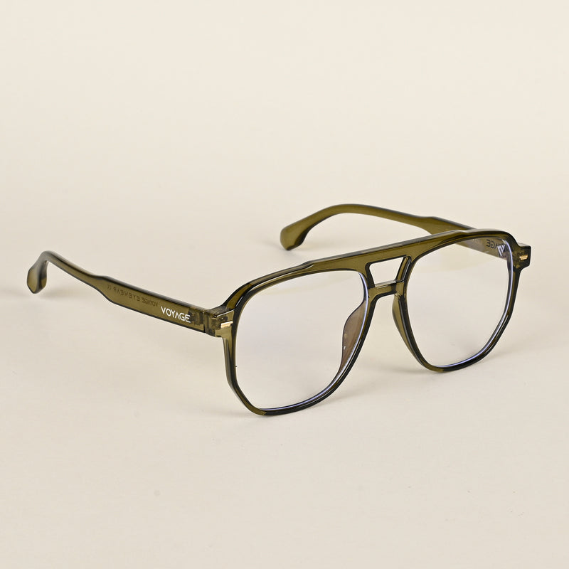 Voyage Maverick Transparent Green Wayfarer Eyeglasses for Men & Women (TR85207MG4712-C3)